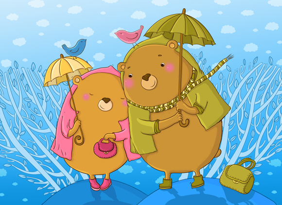 Открытка. После дождя