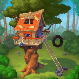 Домик на дереве.