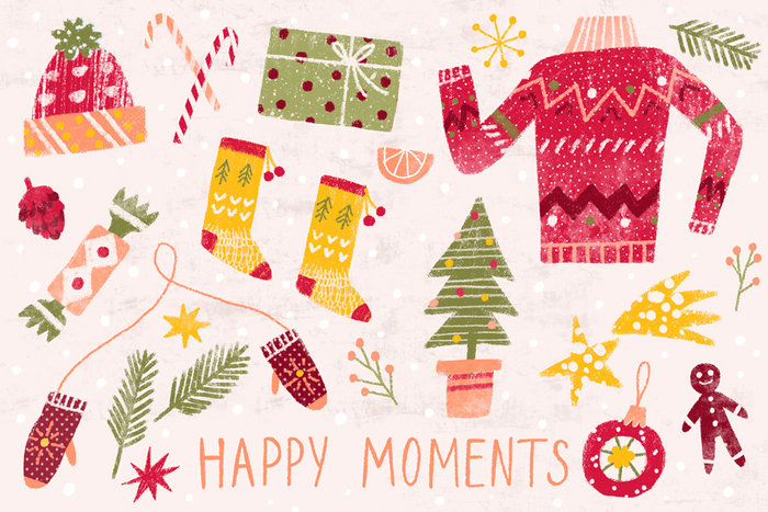 Открытка "Happy moments" для кофейни "The moments"