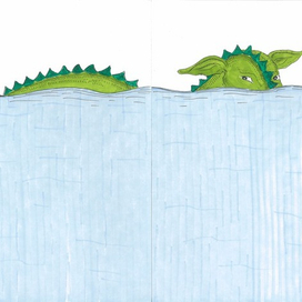 дракончик купается и по сторонам смотрит)