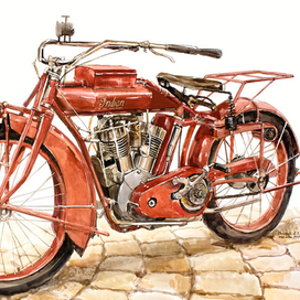 мотоцикл 1915 Indian Model G Big Twin