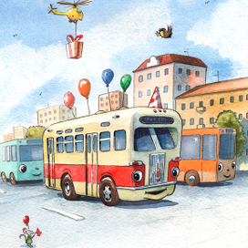 Старенький автобус