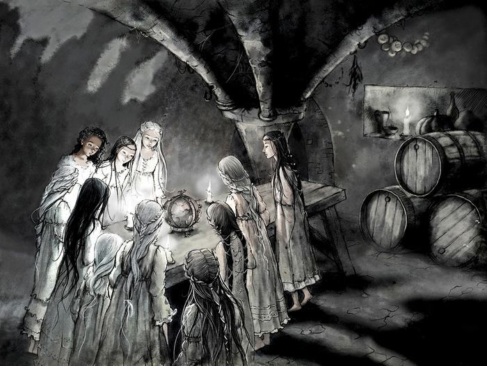 Иллюстрация к книге Мишеля Гейона "Archibald Finch and the lost witches"