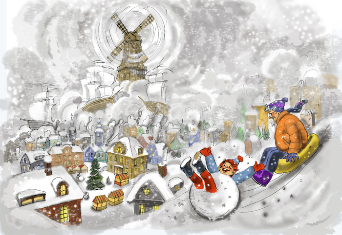 Снежная мельница