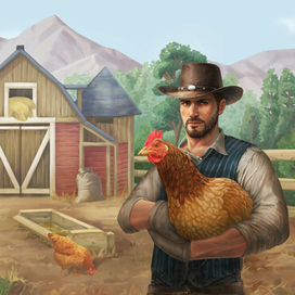 иллюстрация с фермером