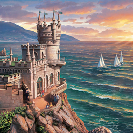 Ласточкино гнездо закат