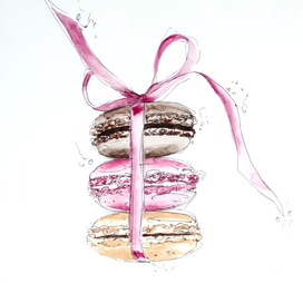 French macarons with the bow