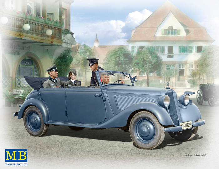 Немецкие военные в автомобиле