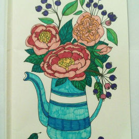 Пионы в чайнике