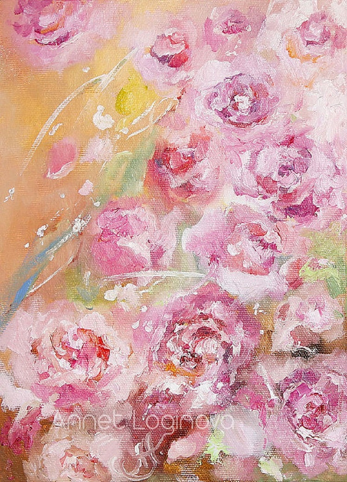 Cream dessert. Roses