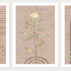 white roses abstraction