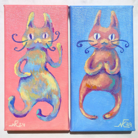 Диптих Котики