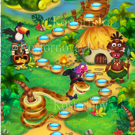 Карта для игры три в ряд