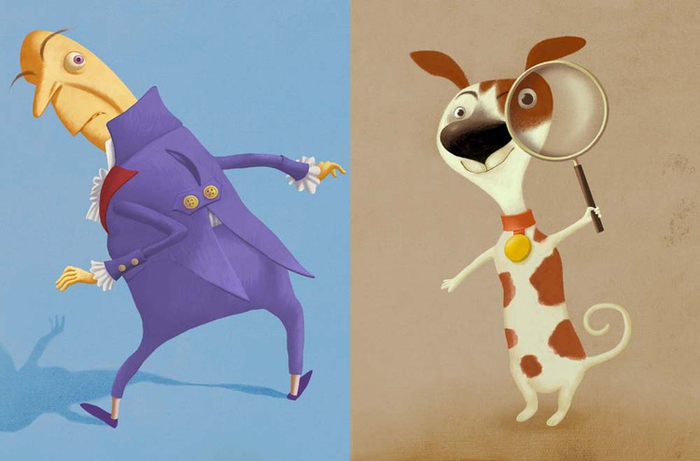 Эскизы персонажей : Маслони, Шарик