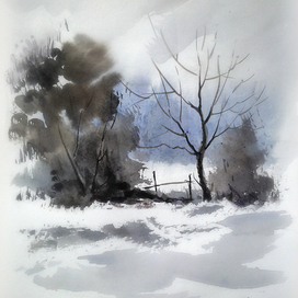 снежное утро