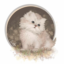 Иллюстрация "Котёнок СНЕЖКА"