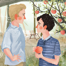 Illustration to the film "Call me by your name"