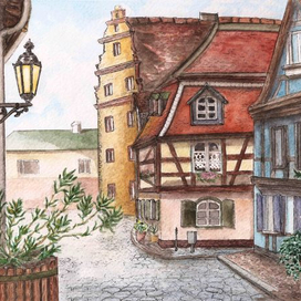 Акварельная улица