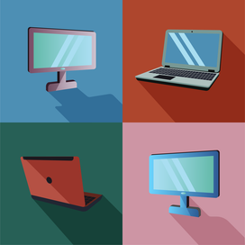 Set of computer icons