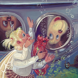 Герландец "Испытание подлодки в аквариуме"