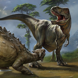 Тираннозавр против Анкилозавра. Палеонтология