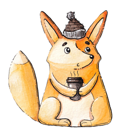 Лисенок и кофе