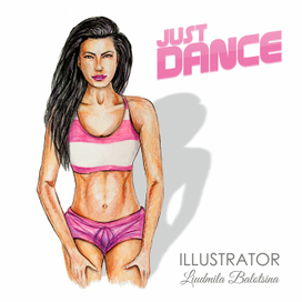 Иллюстрация девушки в розовом