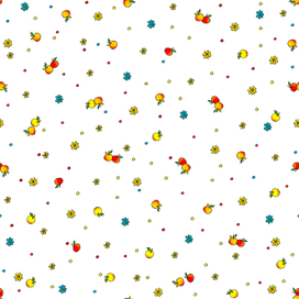 Бесшовный паттерн Яблоки для ткани