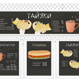 меню для кафе