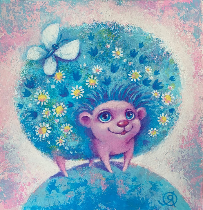 "Цветущий путешествующий ёж"