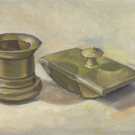 Чернильница и промокашка