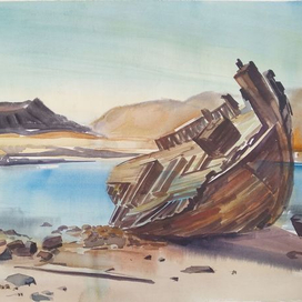 Териберка. Остов корабля.