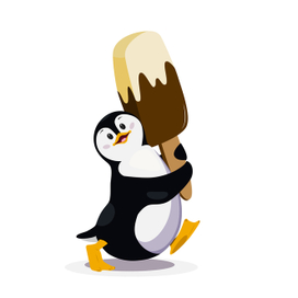 Пингвин с мороженым