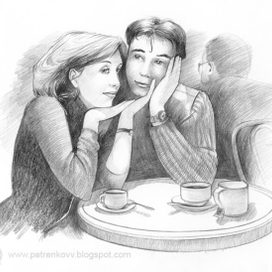 За столиком