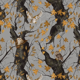 Паттерн бесшовный «совы»