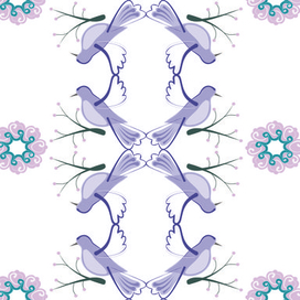 Весна_бесшовный патерн