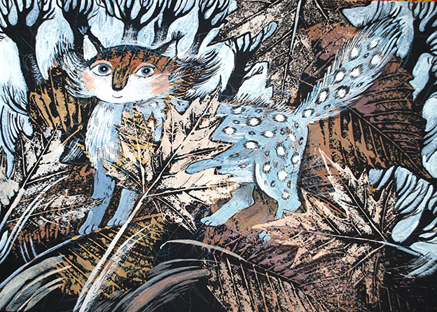 Кот осенний серый-серый