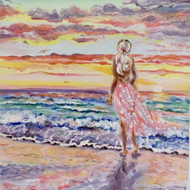 девушка у моря