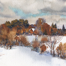 акварельные пейзажи 2017