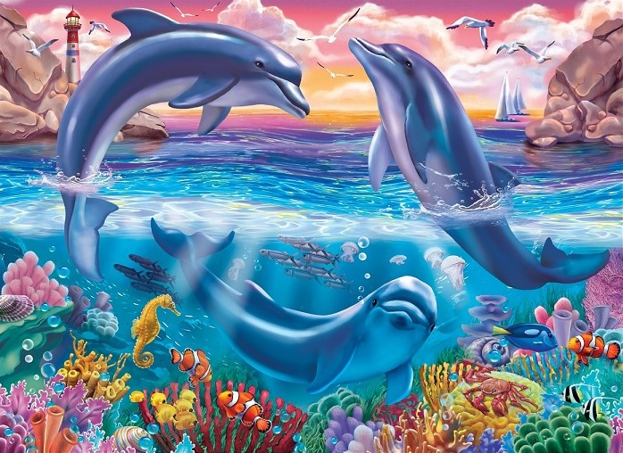 дельфинчики и не только..для пазлов