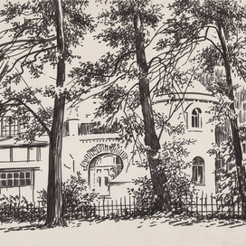 зарисовка фломастером