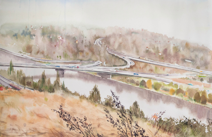 Магистраль, окраины Праги.