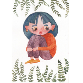 Синеволосая девочка