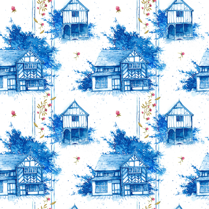 Акварельный паттерн