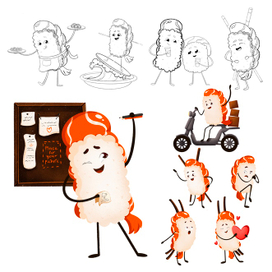 Бренд-персонаж для Суши-бара