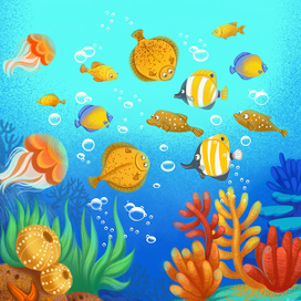 подводный мир для книги