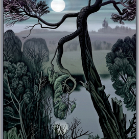 Дерево у пруда