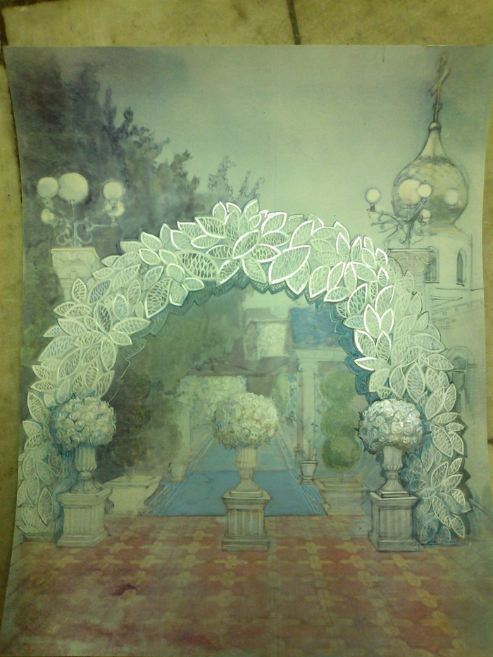 эскиз к мероприятию свадьба арка 