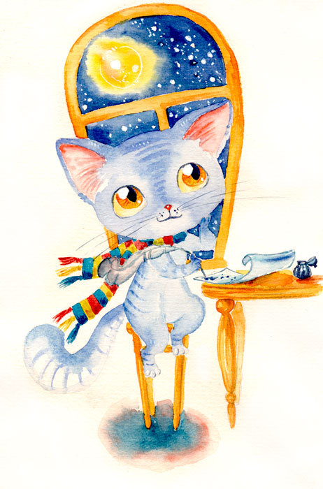 Радужный котенок.