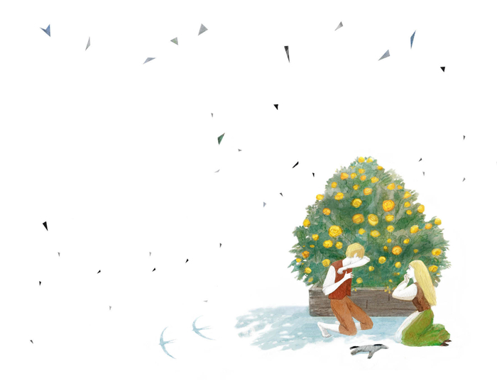 Иллюстрация к сказке Х. К. Андерсена "Снежная королева"